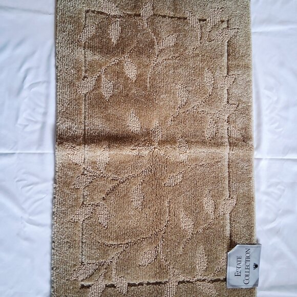 NWT Vintage Kohl's Estate Collections Beige "Trellis" Rug - Picture 1 of 10